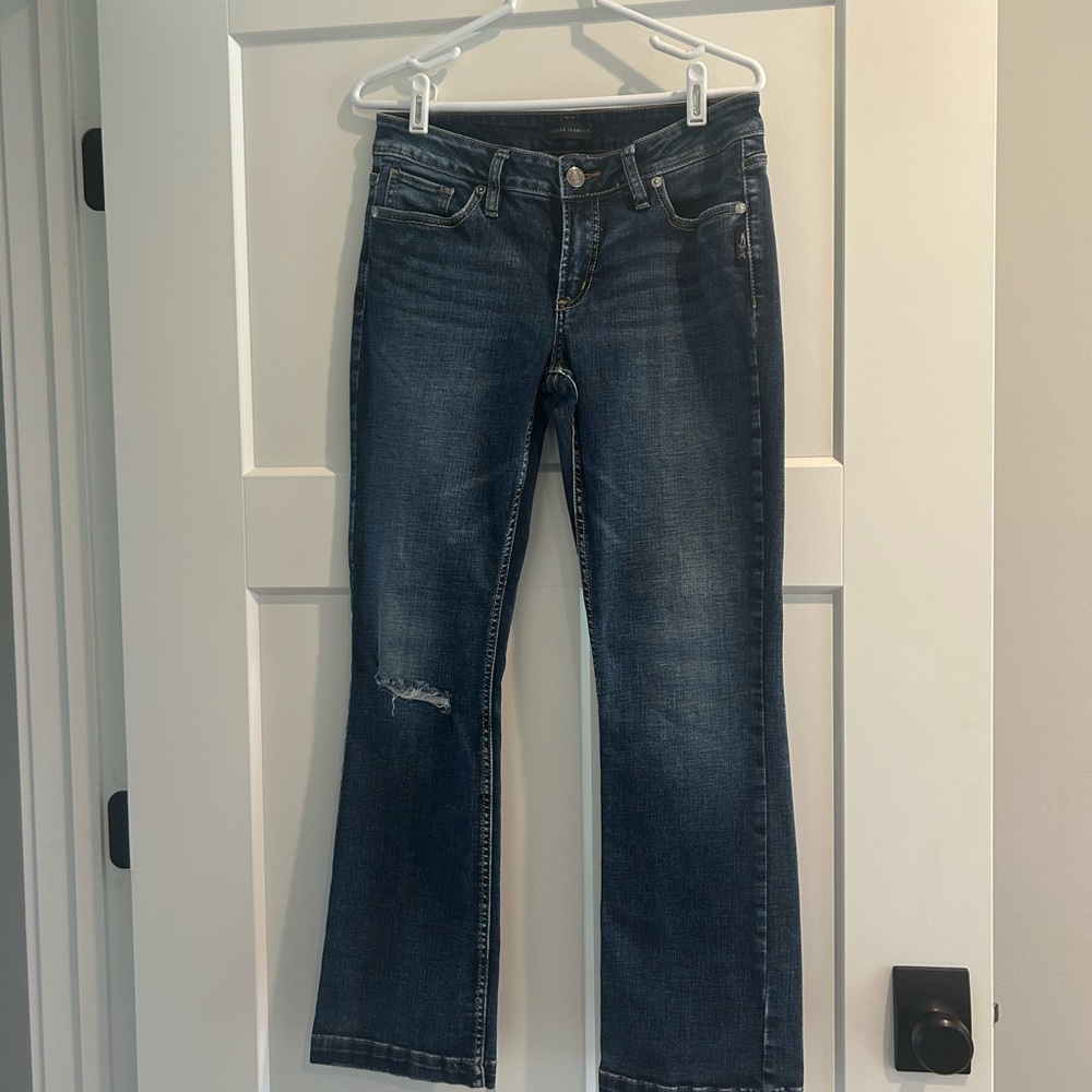 Silver Jeans Co - Elyse Slim Boot Jeans, Size 28x31, EUC